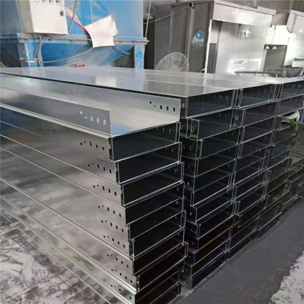 Trough Type Stainless Steel Cable Tray Max. 40kg/M2 Silver Customized Size