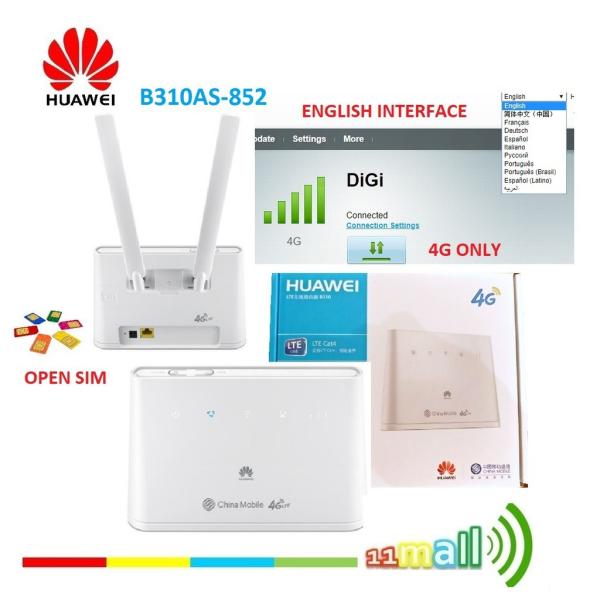 Routeur sans fil Huawei B310As-852 4G CPE déverrouillé Routeur sans fil avec fente pour carte SIM Plus 2* Antenne externe pour Huawei B310