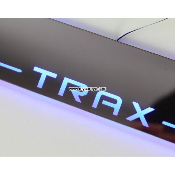 Holden Trax Car accessory stainless steel scuff plate door sill plate lights LED