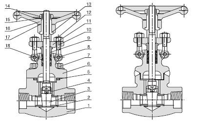 SS316 Forged Steel Valves Handwheel Operated , Rising Stem Butt Weld Gate Valve