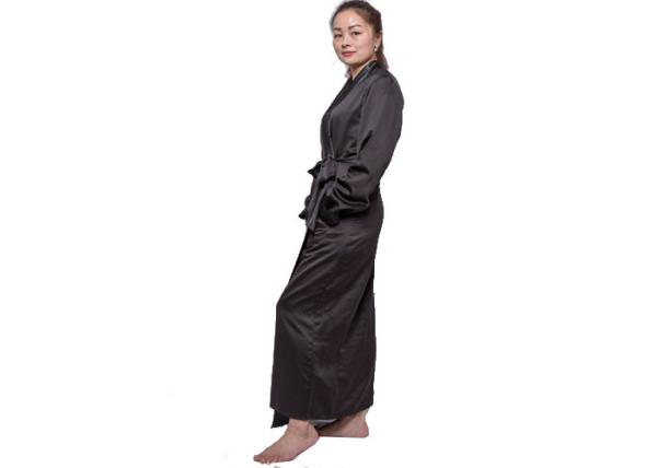 Full / Floor Length Ladies Satin Pyjamas Plus Size , Luxury Satin Nightgown For Honeymoon