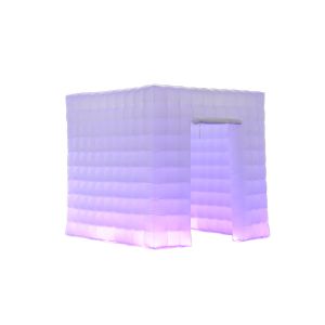 Cabine gonflable blanche de photo de 2 portes avec mené