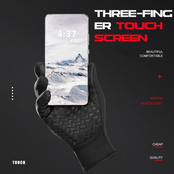 Unisex Touchscreen Winter Cycling Gloves Warm Full Finger Gloves for Bike Skiing Riding