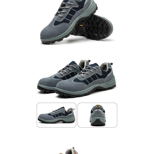 Microfibre Pu Injection Kevlar Chaussures de sécurité industrielles de l' acier orteil Anti-écrasement Travail