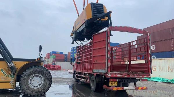 HBT6013C-5 Used Concrete Trailer Pump 2019 Shacman Concrete Equipment