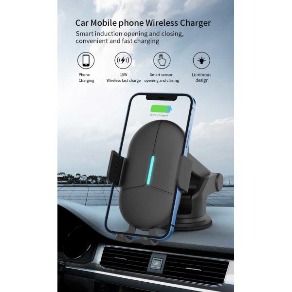 держателя автомобиля 15W стойка телефона заряжателя быстрого 9V 2A беспроводная для