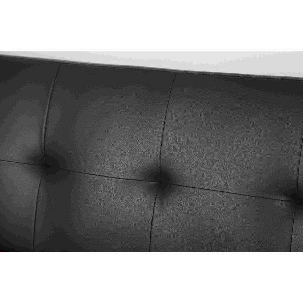 Living Room Leather Pull Out Couch Plating Feet Ergonomic For Saving Space