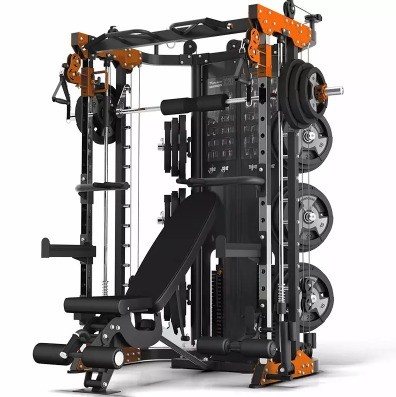 Bedreeman Home Gym Multi-Function Station Strength Training Power Squat Rack for Body Building Fitness Equipment Smith Machine
