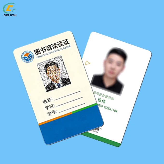 Customized 86x54mm White PVC Photo ID Card with Digital Printing for Company and School Use