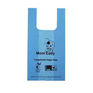 Easy-Tie Baby Disposable Diaper Sacks Bags,100% Biodegradable Diaper Bags with Baby Powder Scent, bagplastics, bagease