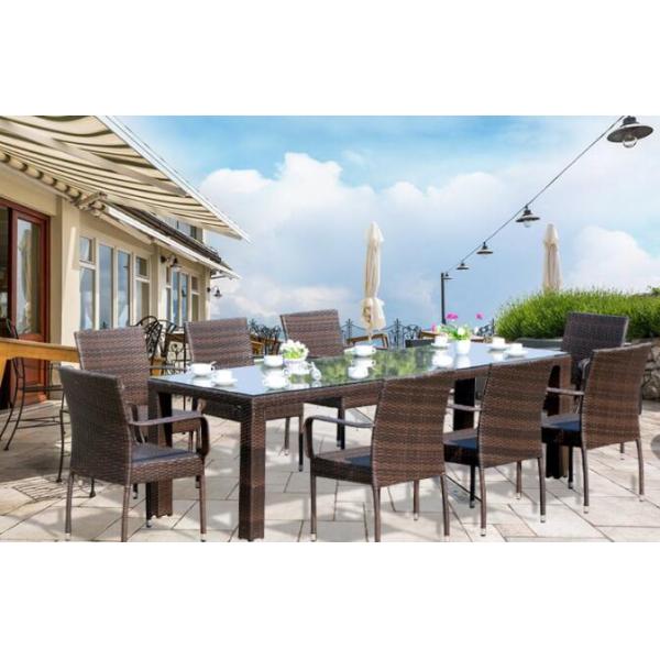 Modern Poly Rattan Aluminium Outdoor Garden wicker chair patio Backyard table and chairs sets