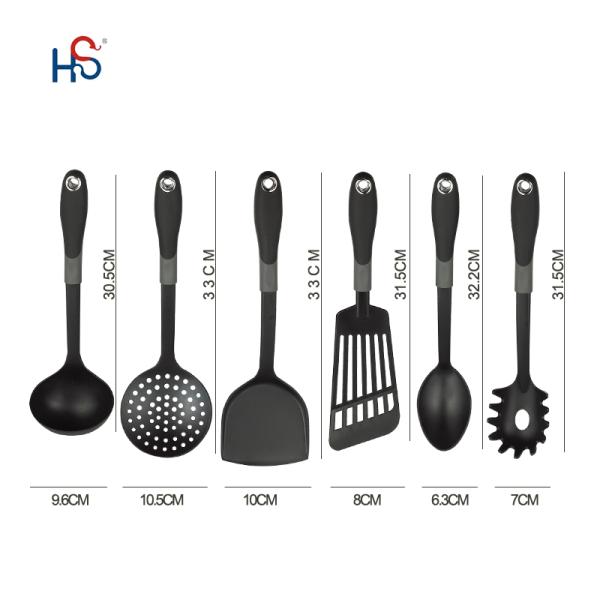 Customized Stainless Steel Kitchen Cooking Utensils Set with Turner and Ladle Spoon