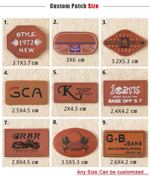 Laser Engraving Blanks Leatherette Khaki & Brown Hat Patches - PU Leather Iron On Hat Patches For DIY Custom Laserable Engravable Craft Gifts