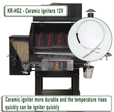 Calentador cerámico redondo de encendido para estufa de pellets Diámetro 11,5 mm longitud 118 mm 230v 300 Watt