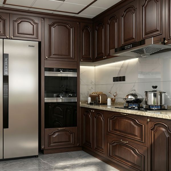 Matte Dark Brown Walnut Decorative PVC Film Self Adhesive Furniture Film Wrap OEM Size