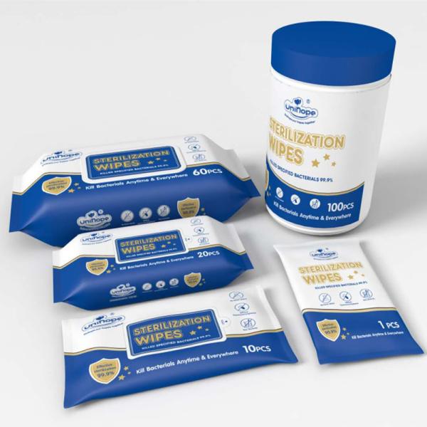 MSDS Certified Medical Disposable Antibacterial Wet Wipes with 99.9% Sterilizing Rate