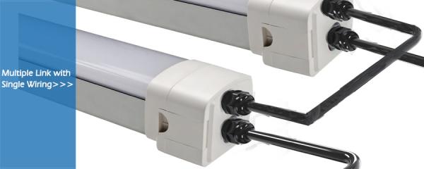 Single or Double Wiring Linkable IP65 Waterproof Underground Parking Lot Light 5ft 60W LED Tri Proof Light Fixture