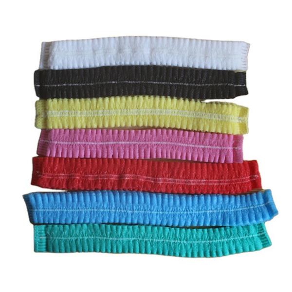 18 21 No tejido de PP Single Double Elastic Clip Strip Bouffant Hairnet Mob Cap Selección de color Blanco