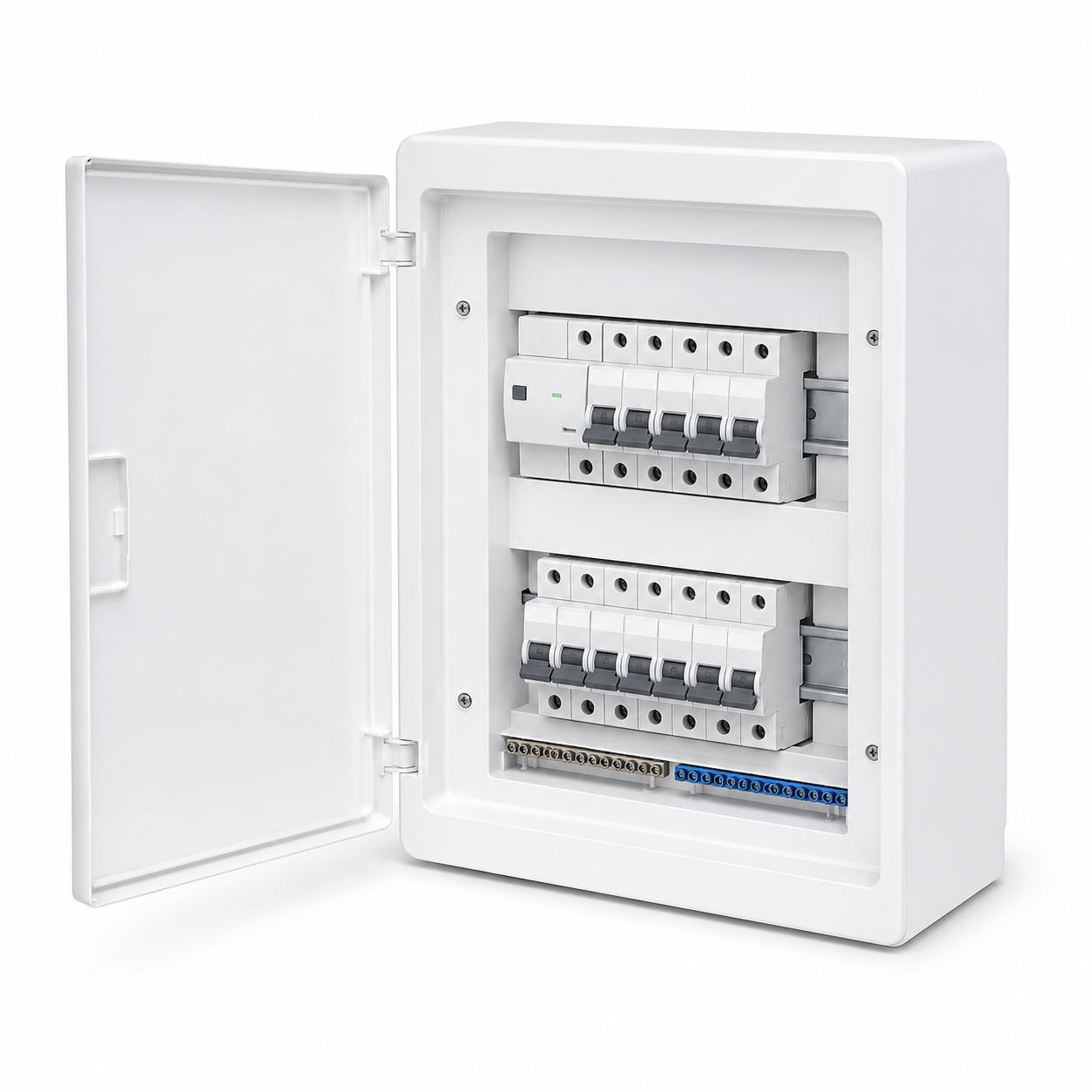 ABS Plastic Surface Mount Small Distribution Panel Assembly For Modern Homes