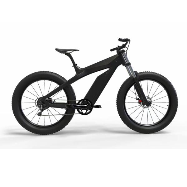 Max Speed 30-50Km/h Customised Carbon Fibre Long Range 26*4 Fat Tyre Mountain E-Bike