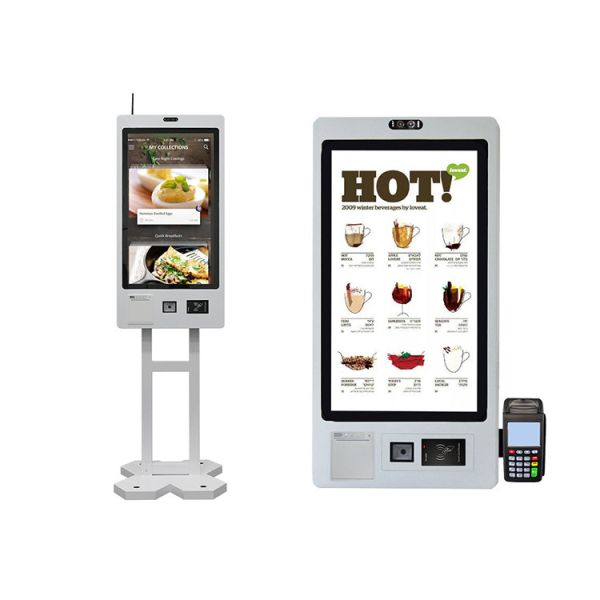 21.5 Inch Floor Standing Interactive Self Service Payment Kiosk Automatic Touch Screen Kiosk Self Ordering Machine