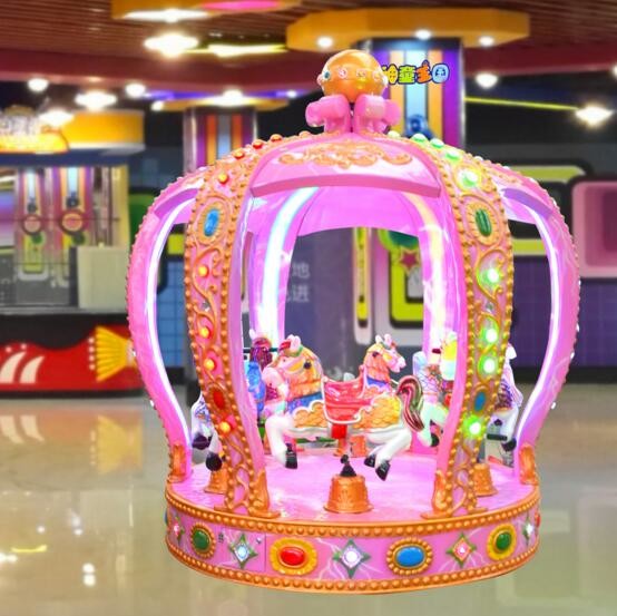 kids amusement rides royal crown carousel horse ride for sale