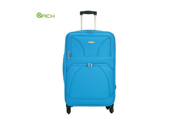 Two Pockets Spinner Wheels Trolley Luggage Bag Sets