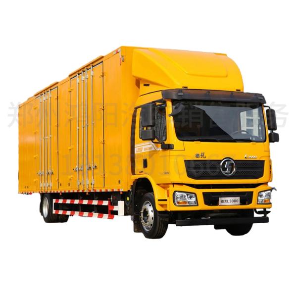 10 Forward Shift Number Shacman L3000 Cargo Truck With Dry Cargo Box And Double Cabin