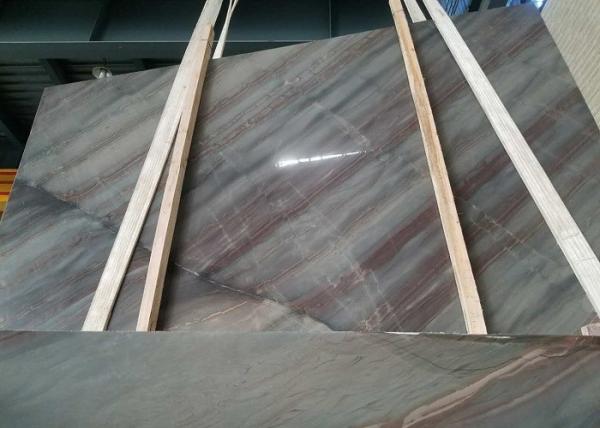 Quartzite Granite Marble Slabs , Elegant Brown Solid Surface Stone Slab Tiles