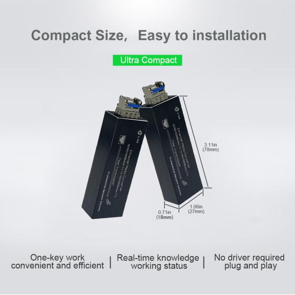 Micro Mini 10/100/1000BASE-T to 100/1000BASE-X SFP Media Converter