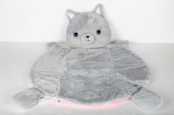 Grey Color Huggable Soft Plush Toys Customized Logo Ultra Soft Feeling