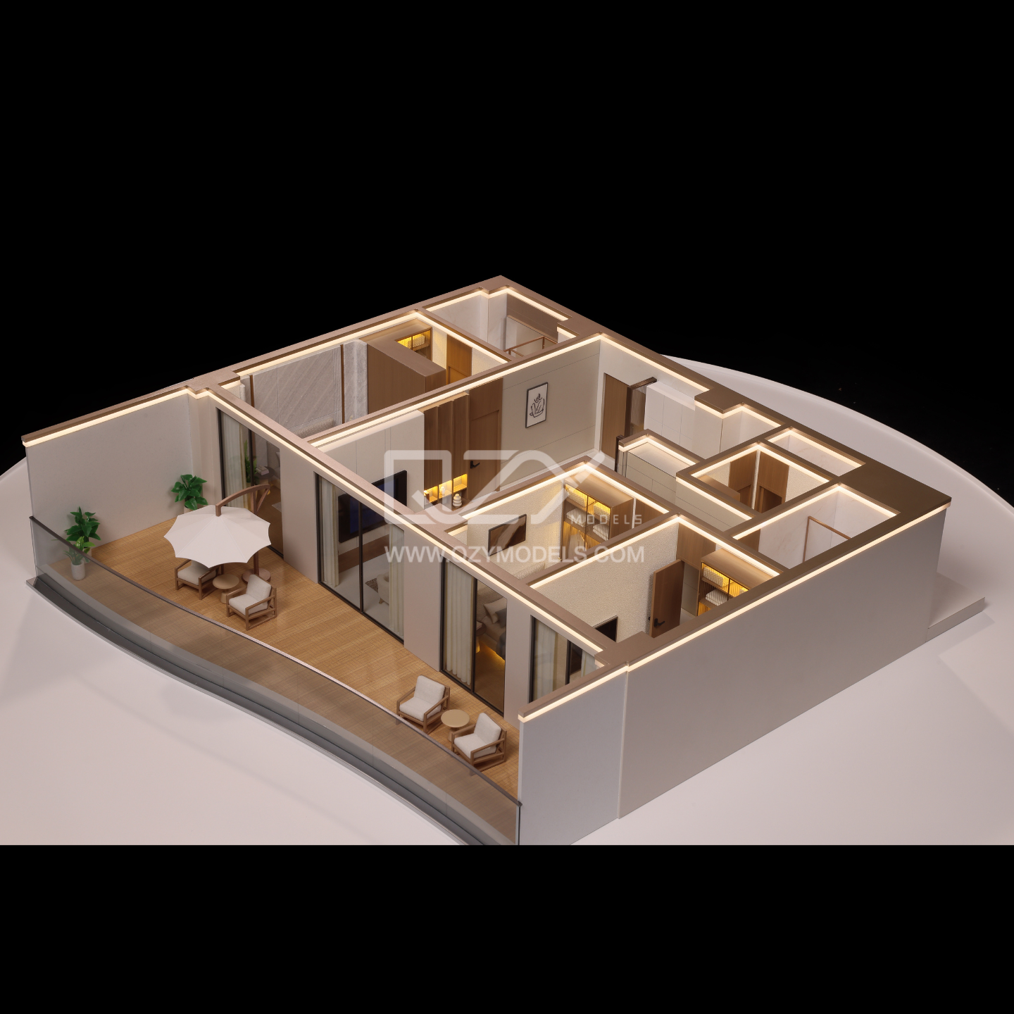1:25 Scale Realistic Style Architectural Section Model with Multi-Perspective Design for Colombo ICC