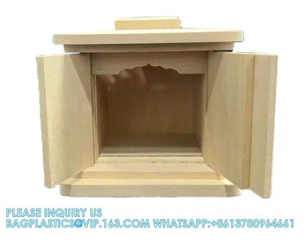 Japanese Funeral Cremation Sarira Wood Vessel Sarira Wood Container Funeral Supplies With Openable Window