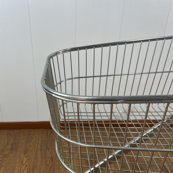 90L Round Corner Promotional European Chair Grocery Shopping Trolley Metal Shopping Trolley