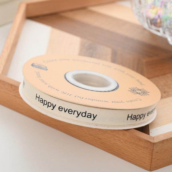 13 мм оптовый логотип хлопчатобумажная лента литературный стиль цветочная упаковка подарочная коробка декорация лента торт букет