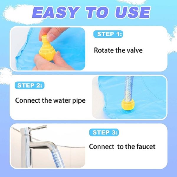 Summer Outdoor Children'S Water Spray Toy PVC Blue Shark  69-Inch