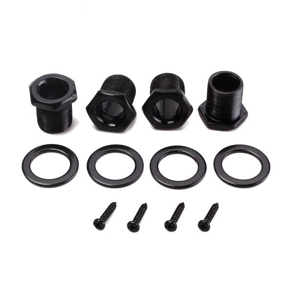2R2L Pios de ajuste de substituição de cromo para guitarra acústica 4 Acessórios de guitarra de baixo de cordas