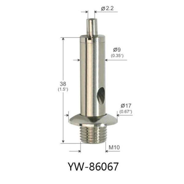 Adjustable Nickel Plated Brass Wire Gripper 10mm Dia 27mm Length YW86065