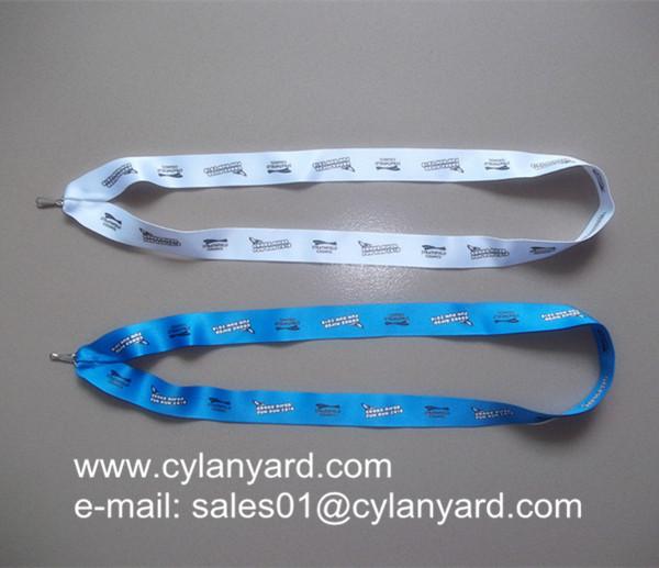 V shape sublimation ribbon for medal, V sublimated lanyard to medals