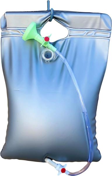 Inflatable Shampoo Basin with Bedside PVC Shower Bag Combo Pack, Shampoo Bowl with Sprayer and Water Bag