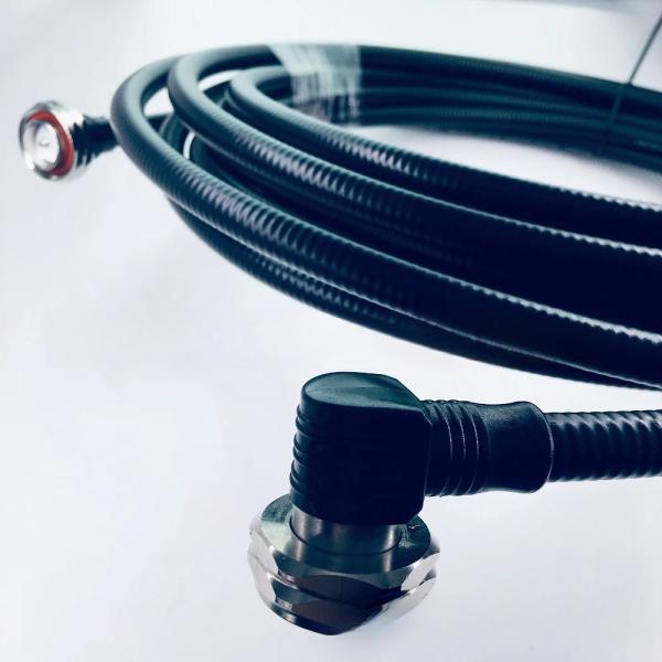 1/2 Superflex 7/16 DIN Male Right Angle To 4.3/10 Male Right Angle Jumper Cable 3M 5M 10M