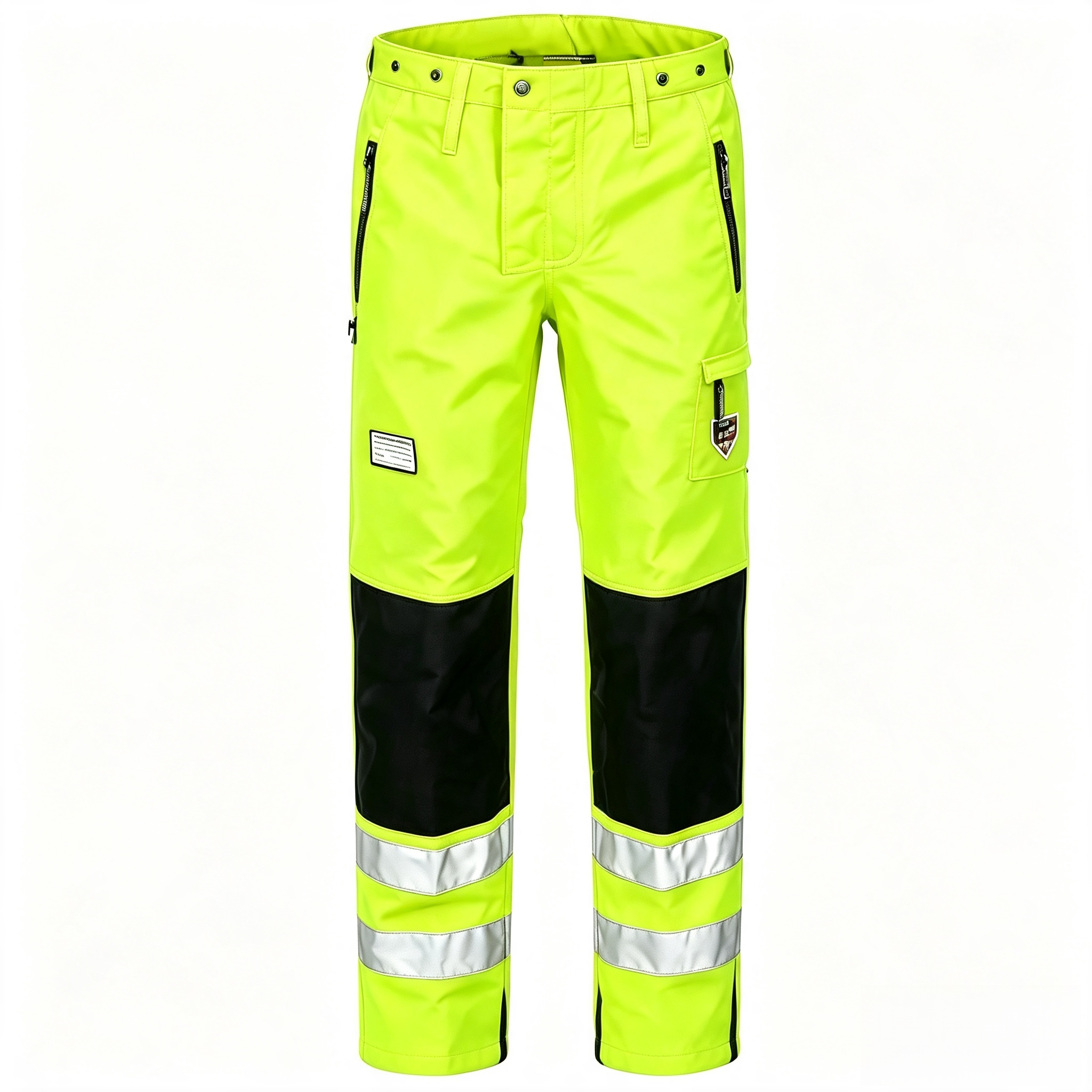Water Jetting High Visibility Bib Overalls Adjustable Waistband Heavy Duty Waterproof Coveralls Impact Resistant