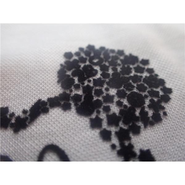 Short Plush Monochrome Flocking Heat Transfer Logo For Clothing Bright Blue Color