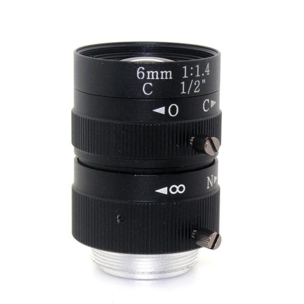 1/2 3 Megapixel Manual Fixed Lens C Mount Lens 53° HFOV For Cctv Camera Box