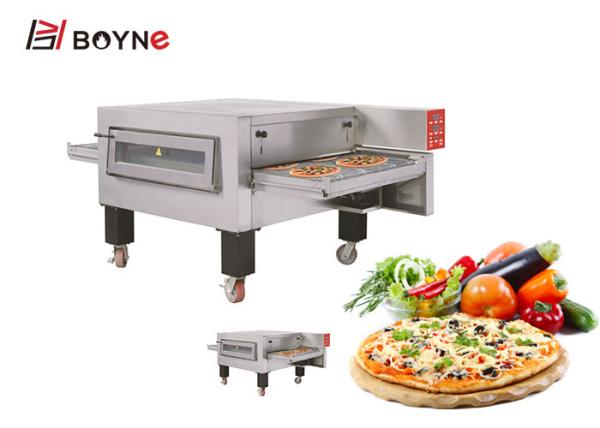 Gas Conveyor Commercial Pizza Oven Stainless Steel Microcomputer Control 220V