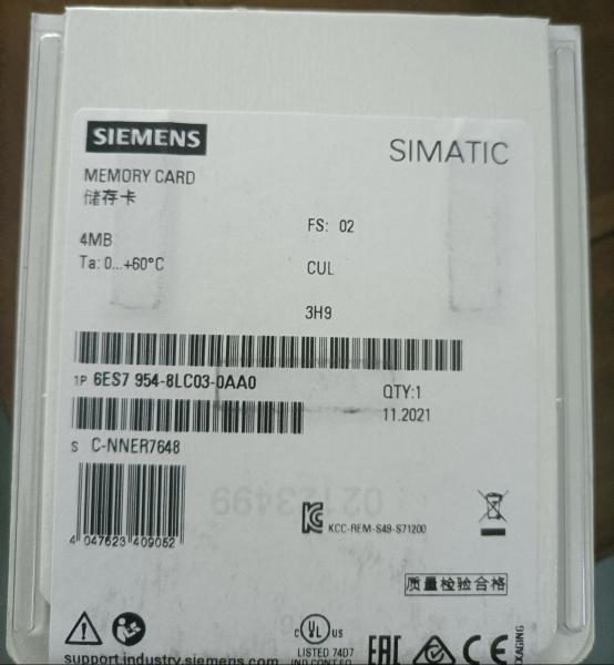 6ES7954-8LC03-0AA0 Siemens SIMATIC Memory Card  For Various Storage Cards