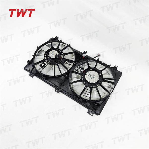 TWT 16363-50040 16711-0H060 Dual Radiator Condenser Cooling Shroud Fan Assembly 1671131600 for Toyota Lexus IS2###/3###