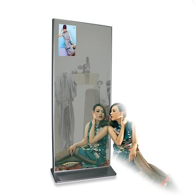 Quiosque interativo do tela táctil do espelho mágico preto do LCD 43 polegadas com sensor de movimento