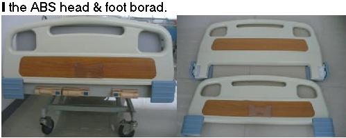 3 Position Hand Operated Medical Hospital Beds with Stainless Steel Guardrail (ALS-M319)