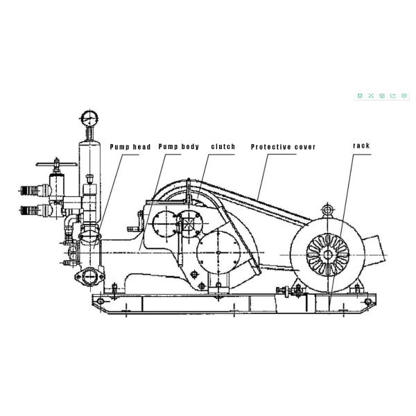 High Load Moment 560 kg Three Cylinder Reciprocating Single Acting Piston Pump Bw 150 Mud Pump